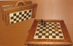 Шахматы-чемоданчик 24х24 см резьба по дереву