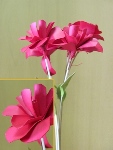 Букетик из 5 цветков для декора /красный/