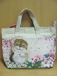 Летняя сумочка с кошкой и цветами