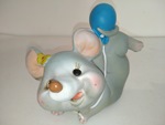 Мышка Игривая с шариком 12см-копилка