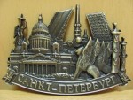Магнит метал. шлепок 6см со стразами ПУШГОРЫ