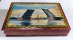 Шкатулка деревянная 16х11см СПБ Мосты
