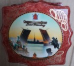 Шкатулка лаковая 9х9 СПБ 