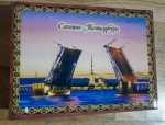 Шкатулка лаковая  22х16см СПБ Мосты /дерево/