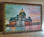 Шкатулка лаковая  22х16см СПБ Исаакиевский собор /дерево/