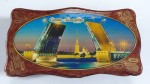 Шкатулка деревянная Бантик большой  22см СПБ-МОСТЫ в ассортименте