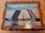 Шкатулка лаков. Фигурная ажур 13х18см СПБ- Мост