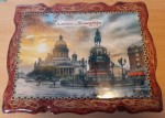 Шкатулка лаков. Фигурная ажур 13х18см СПБ- Исаакий