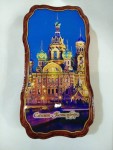 Шкатулка деревянная Пенал большой фигурный 22х11см СПБ-СПАС НА КРОВИ в ассортименте